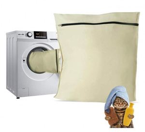 Sac de lavage pour animaux de compagnie, sac pour lave-linge, sac de lavage pour chiens et chats pour serviettes, couvertures, jouets, beige - Product Image 1