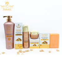 Kits de Soins Éclaircissants Papaye et Gluta pour Peaux Métissées, avec Vitamine C et Arbutine – Ensemble Crème Visage et Corps