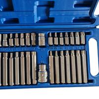 40pcs Jeu de douilles métriques Étui rigide 1/2 ''3/8'' Adaptateur Hex Torx Spline Star Impact Socket Wrench Ratchet Driver Hand