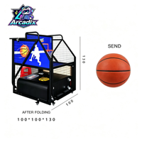 Arcadix Machine d'arcade de basket-ball à monnayeur pour enfants, jeu de basket-ball d'intérieur avec système de récompense, vente en gros