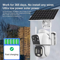 Caméra de surveillance Wistino 4G avec carte SIM, alimentée par panneau solaire, pour ranch, verger, surveillance à distance, vision nocturne, caméra solaire AOV