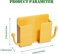 Support Mural Universel pour Téléphone, Station de Recharge, Support de Télécommande, Boîte de Rangement Murale en Plastique pour Salle de Bain, Chambre et Cuisine