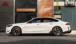 Kit corpo in fibra di carbonio a secco con gonna laterale anteriore con labbro posteriore diffusore canard alettoncino alettone per <span class=keywords><strong>BMW</strong></span> M5 G90 G99 - Product Image 4
