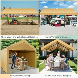 Dễ dàng để cài đặt nơi trú ẩn xe carpa nhà để xe carport Tán lều ngoài trời bãi đậu xe tán xe mái hiên dễ dàng để cài đặt và thực hiện - Product Image 3