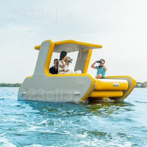 Acqua di lusso per il tempo libero gommone con baldacchino Mini barca elettrica pieghevole adulti Yacht gonfiabile per la pesca - Product Image 2
