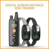 Ein-zu-Zwei Farbdisplay-Fernbedienungs-Hundetrainer mit Bellkontrolle, drei Trainingsmodi, gleichzeitiges Training mehrerer Hunde, Kunststoff