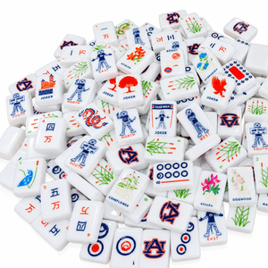 Jeu de Mahjong américain moderne et portable en acrylique sur le thème universitaire avec pieds pliables, cadeau pour 4 joueurs, idéal pour les soirées et rassemblements - Product Image 3