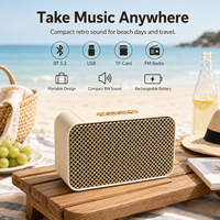 Retro Metall-Mesh BT 5.3 Lautsprecher 8W Kompakter Tragbarer Audio-Player mit TF USB FM für Reisen Großhandel OEM ODM