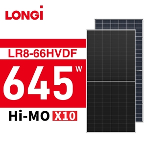Panel solar Longi Hi mo X10 <span class=keywords><strong>de</strong></span> 645W, panel solar <span class=keywords><strong>de</strong></span> doble vidrio <span class=keywords><strong>de</strong></span> alta eficiencia con certificación CE, Longi Hi-mo X10 - Product Image 1