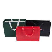 Premium Eco-Friendly Paperboard Custom Gift Bag Ribbon Handles Biodegradable Recyclable for Gift Boutique Retail Wedding Candle