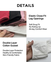 Culottes pour femmes en gros d'usine OEM, style simple, taille mi-haute, douces, confortables, respirantes, avec entrejambe en coton