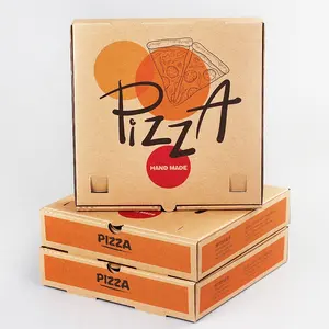 Cajas de cartón con logotipo para Pizza, paquete de hamburguesas, venta al por mayor