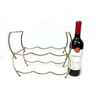 Porte-bouteilles à vin en métal doré, support de bouteilles à vin sur comptoir, organisateur de rangement pour bouteilles à vin sur table, pour la cuisine, le bar, la décoration de la maison