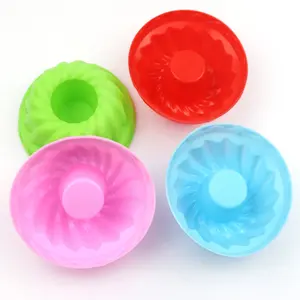 Muffin Cup Silicone Mold Cake Mold DIY Jelly pudding DIY Tools for Kitchen Baking Cheese Silicone Mold 090 Single hole 8 Cm LFGB