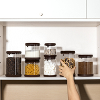 Großhandel Kühlschrank Küche Lagerung Organizer umwelt freundlich Müsli Lebensmittel Vorrats behälter Hohe Qualität Halten Sie frische Kaffee Glas Glas