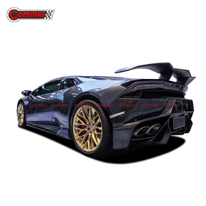 สเกิร์ตข้างรถยนต์ Lamborghini Huracan LP610 รุ่น Vors Style ทำจากคาร์บอนไฟเบอร์แบบแห้ง - Product Image 2
