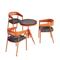 Ensemble table et chaises en bambou pour l'extérieur, idéal pour les clubs de loisirs, les gymnases, la restauration et les barbecues