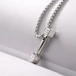 Hot Koop Halter Ketting Voor Mannen Roestvrij Staal Halter Ketting Voor Vrouwen Halter Hanger Sieraden