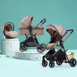 Cochecito de bebé de lino portátil 3 en 1 con características duraderas y cómodas - Product Image 2