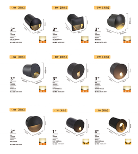 Circular <b>LED</b> embedded aluminum wall lamp, outdoor induction lamp, staircase <b>corner</b> lamp, IP65 waterproof landscape <b>lighting</b> - Product Image 4