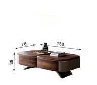 Table basse de salon de style luxueux avec rangement, table basse moderne en bois massif