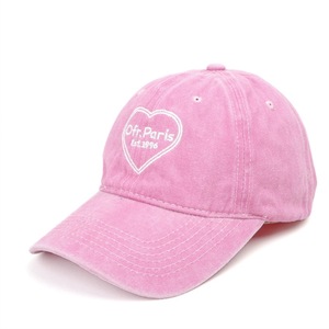 Casquette de baseball unisexe en coton lavé avec logo cœur brodé – Style Paris - Product Image 3
