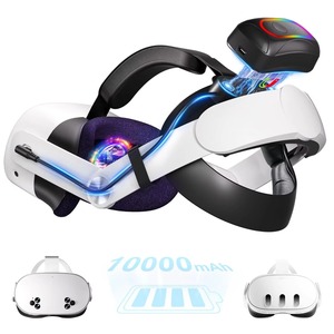 20000mAh Battery Head Strap for Meta Quest 2 3 3S VR Headset with RGB Lighting and Magnetic Battery Design - Product Image 1
