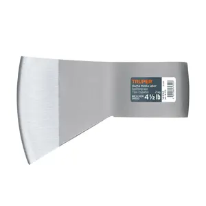 Truper servizio medio 4-1/2 lb ascia in acciaio ad alto tenore di carbonio accetta per il campeggio e il taglio di grado industriale senza maniglia - Product Image 1