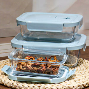 Forno De Microondas De Alta Temperatura Alta Borosilicato Cozinha Casa Hermético Food Bowl Set Student <span class=keywords><strong>Glass</strong></span> Lunch Box - Product Image 3