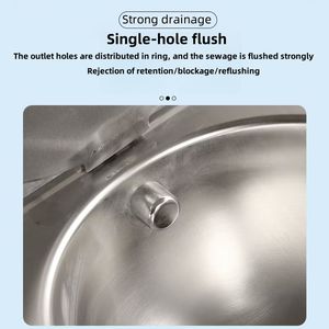 กระโถนนั่งยองสแตนเลสแบบบูรณาการสำหรับใช้ในเมืองและชนบท - Product Image 4