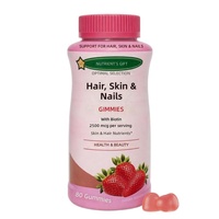 Gummies à la biotine pour les cheveux, la peau et les ongles, 2500 mcg par portion, complément nutritionnel beauté, 80 unités