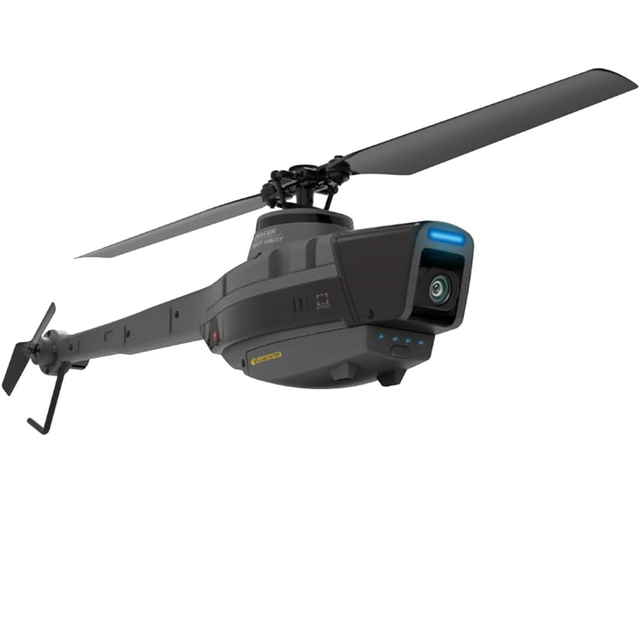 DWI RC Drone With 1080P Camera Obstacle Avoidance Intelligent Hover Single-Rotor Aileronless RC Helicopter Toy for Kids