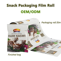 Film Kemasan Kue dan Camilan Otomatis Berbahan BOPP VMCPP Food Grade, Dilaminasi Foil Metalik, Cetak Gravure, Dalam Bentuk Gulungan