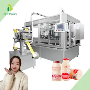 מכירה חמה קו בקבוקי חלב אוטומטי מכונת מילוי אספטית לקו ייצור מילוי חלב ומיץ לשתייה
