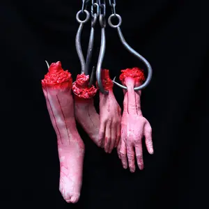 Groothandel Realistische Bloody Hands Griezelige Horror Latex Halloween Hand Prop