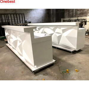 <span class=keywords><strong>Cool</strong></span> Design 3D Diamant Forme Décoration Avant Comptoir De Réception Cosmétique Bureau Entreprise Réception - Product Image 3