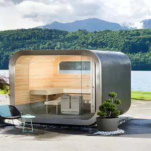 2024 Novo produto quente para construção personalizada de salas de sauna panorâmica ao ar livre infravermelho distante