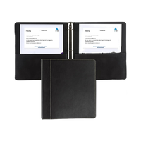 Classeur à 3 anneaux 1 pouce en cuir PU classeur pour cahier format A6 60 feuilles couverture rigide style portefeuille intérieur organisateur planificateur Journal