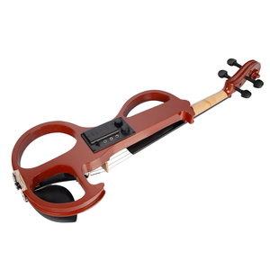 4/4 Electric Silent Violin Set NAOMI Solidwood Ebony Hardware Brazilwood Bow Rosin Bridge Case Cable - Product Image 4