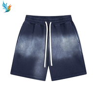 Ensembles de t-shirts pour hommes Vintage Heavyweight Washed Distressed Spray Casual Street Oversized Vintage Two Piece Shorts