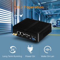 AVBS J1900 Mini PC Industriel Ordinateur Quad Core Linux Pfsense 2 Gigabit Ethernet RS232 Barebone Micro computador 4G Ram 128G SSD