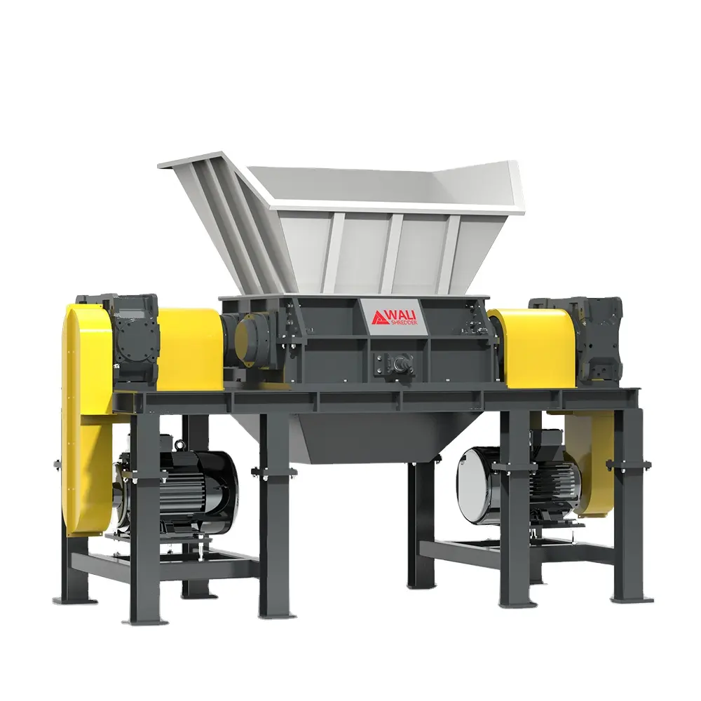 Máquina trituradora de ropa de doble encimera Reciclaje de tela de desecho Tela de trituración textil