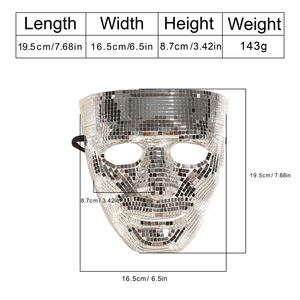 Großhandel DIY Spiegelmaske Tanzparty Licht und Schatten Erzeugend Personalisierte Konzert-Sänger-Maske Halloween-Maske - Product Image 6
