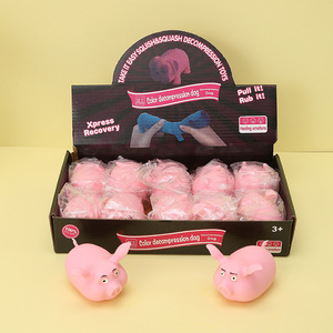 Lindo cerdito rosa antiestrés, juguete divertido de malta para apretar con rebote lento y control de elasticidad - Product Image 4