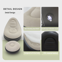 Sofá Inflable Plegable Moderno y Portátil, Otomana, Reposapiés, Sillón, Cama, Canapé