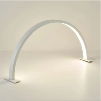 Half Moon Beauty Table Lamp for Salon , LED Magnifying Lamp With Trolley Stand , Louper Light for Lash Tattoo Nail Studio