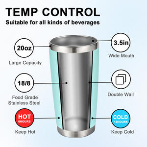 Straight 20Oz 600ml Tumblers Double Wall <b>Stainless</b> <b>Steel</b> Sublimation <b>Insulated</b> Straight <b>Water</b> <b>Bottle</b> - Product Image 6