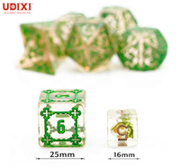 Pour Udixi Logo personnalisé RPG jeux de société ensemble résine polyédrique donjons géants et Dragons dés Design Unique pour les Fans