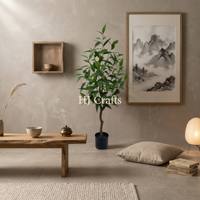 Árbol de Eucalipto Artificial de Plástico de 1.2m, Hojas Largas de 6 pies, Planta Verde Ecológica para Interiores, Hogar, Bodas, Cafés, Restaurantes, Venta al Por Mayor
