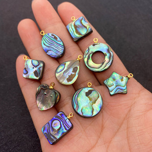 <b>Abalone</b> Charms Gallery | Nature <b>Shell</b> Pendants with 18K PVD Gold Plated Stainless Steel Bail Loop | Waterproof & Tarnish Free - Product Image 3